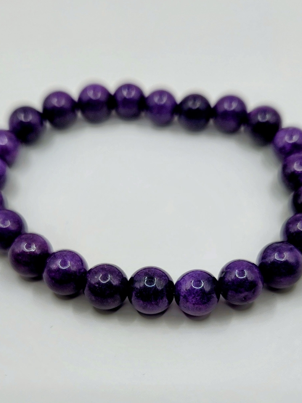 Purple Bead Stretch Bracelet - Women's Jewelry